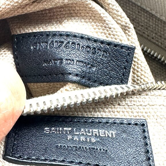 Saint Laurent YSL Rive Gauche Logo Signature Canvas Linen Tote Bag - Picture 14 of 16